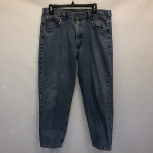 Carhartt Zip Up Adult 36x30 Mens Distressed 100% Cotton Jeans